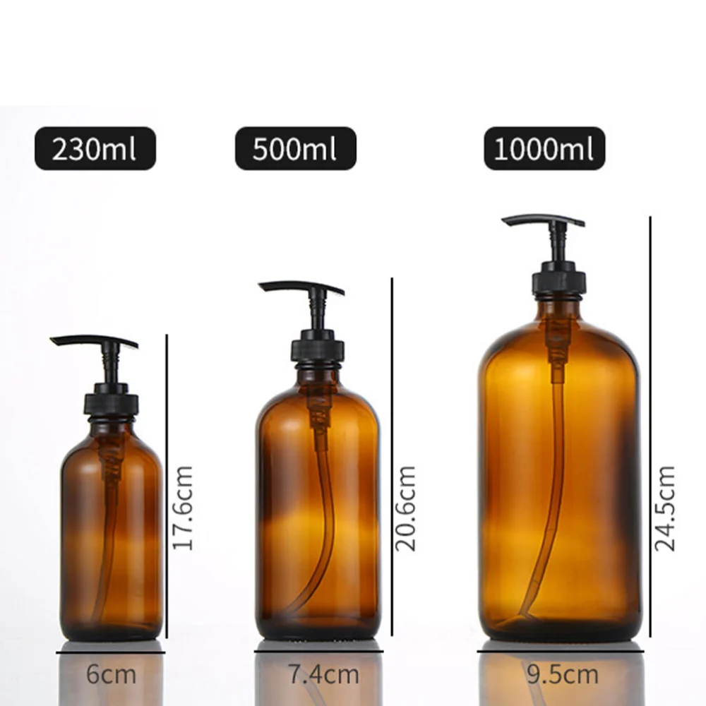 2 Pcs Brown Color Spray Bottle Glass Small Empty Spray Bottle Perfume Liquid Dispenser for Make up and Skin Care Use (500ml)