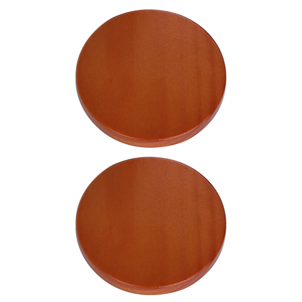 2Pcs Round Glass Jar Sealed Lids Practical Wooden Glass Bottle Lids Tea Cup Lids