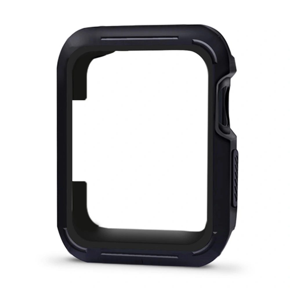 3pcs 40mm Silicone Case Black Base Proof Protective Rugged Case Compatible for Apple Watch 4(Black)