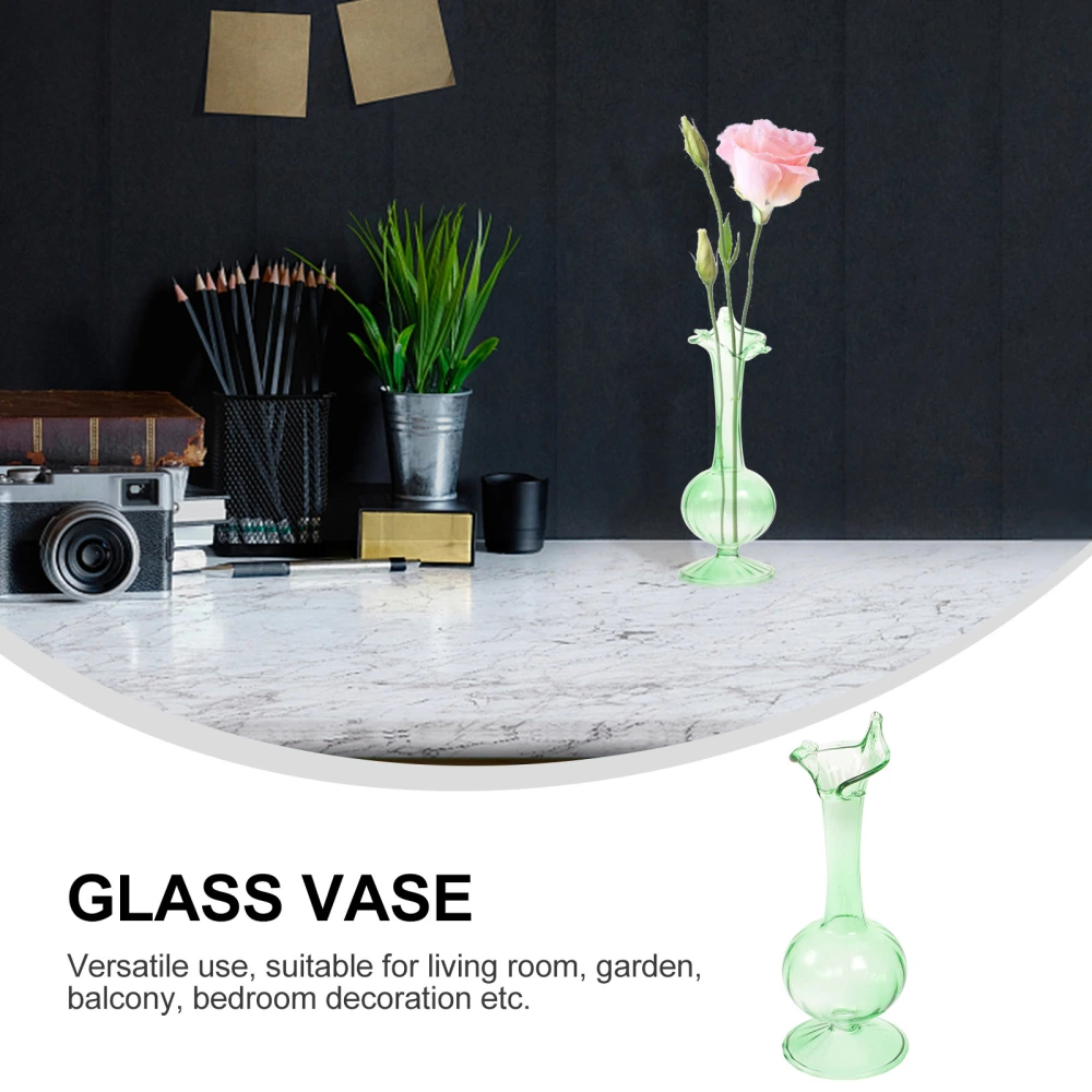 Glass Vase Creative Flower Bottle Decorative Unique Home Table Vase Decor