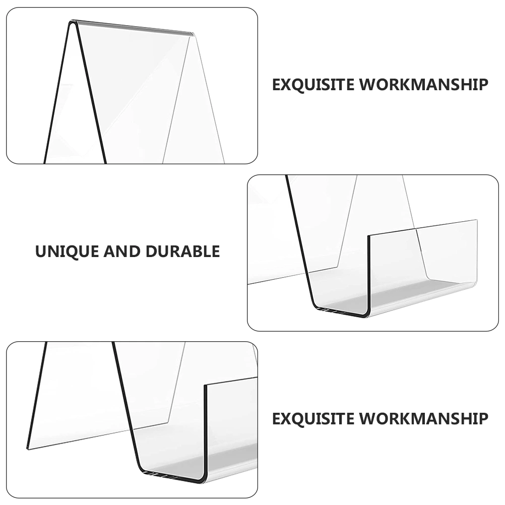 2Pcs Acrylic Book Stands Clear Book Display Racks Acrylic Calendar Brackets Table Display Stands
