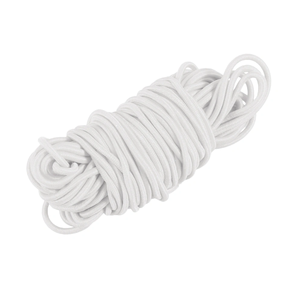 1PC 10M Long Round Stretch Rope Rubber Band Elastic Cord Multi-purpose Elastic String Sturdy Elastic Rope for Store Home Use White