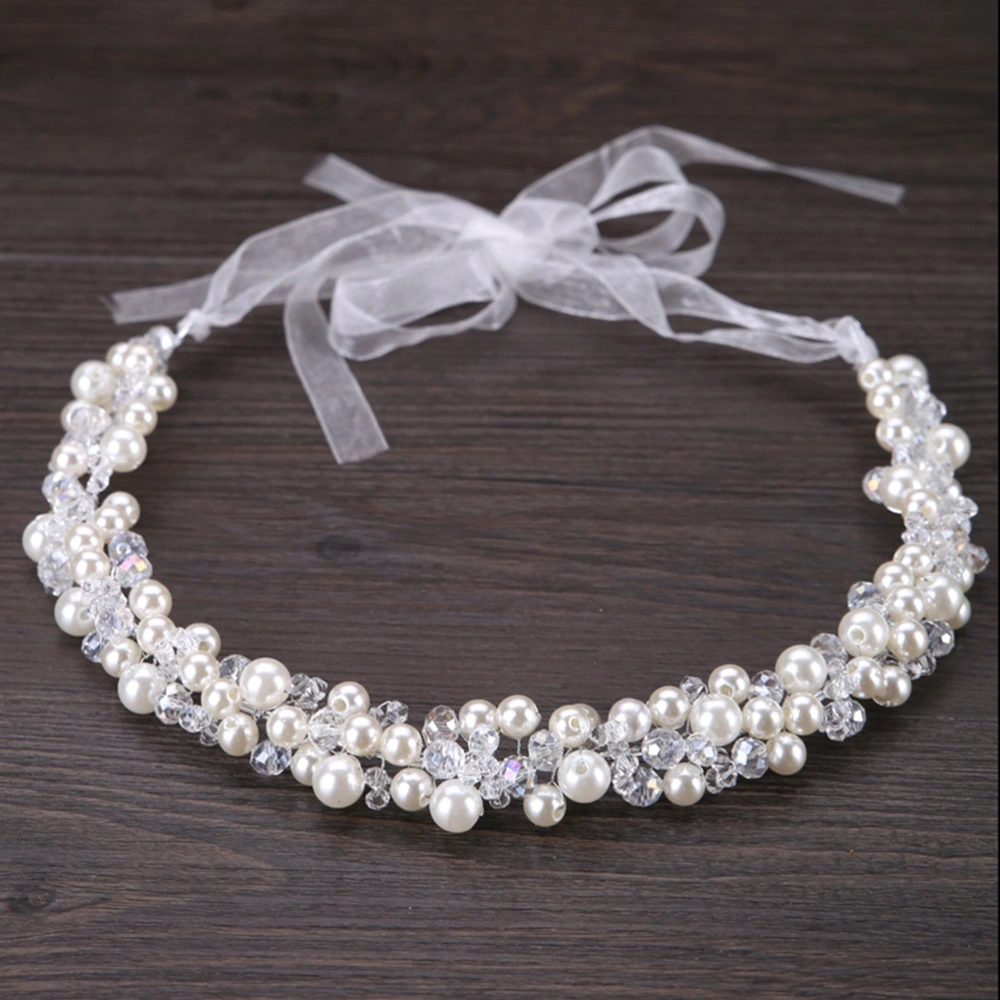 Bridal Vintage Crystal Pearl Crown Hairbands Wedding Headwear Hair Accessories