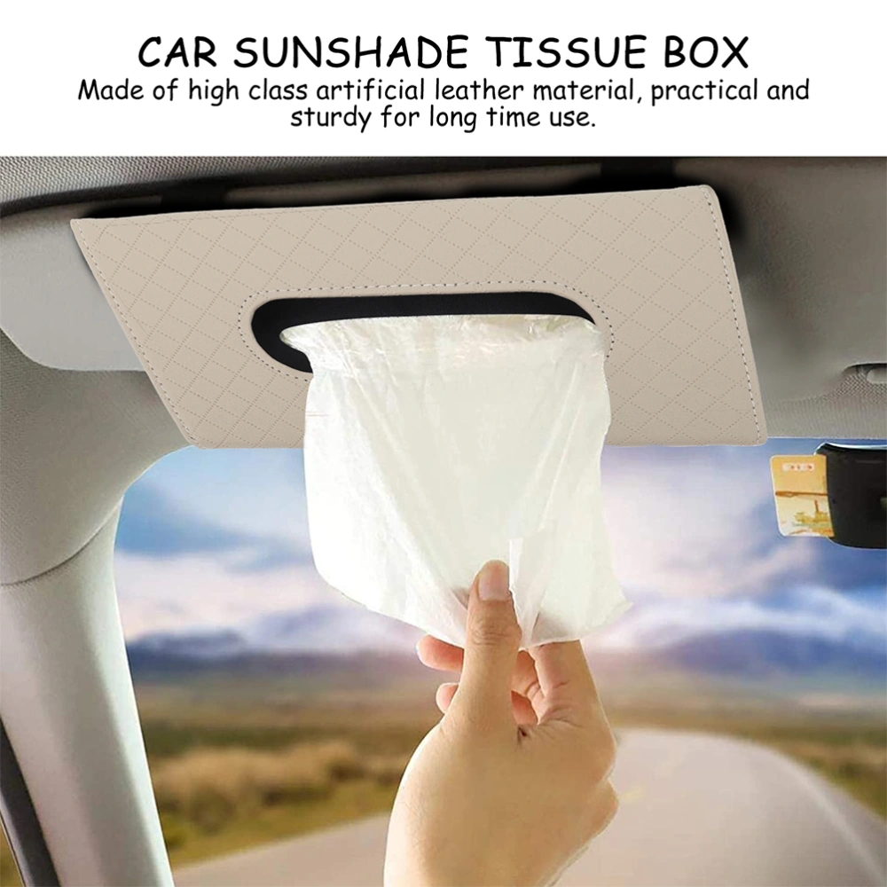 2 Pcs Sun Visor Tissue Cases Napkin Holder Car Tissue Containers Napkin Cases