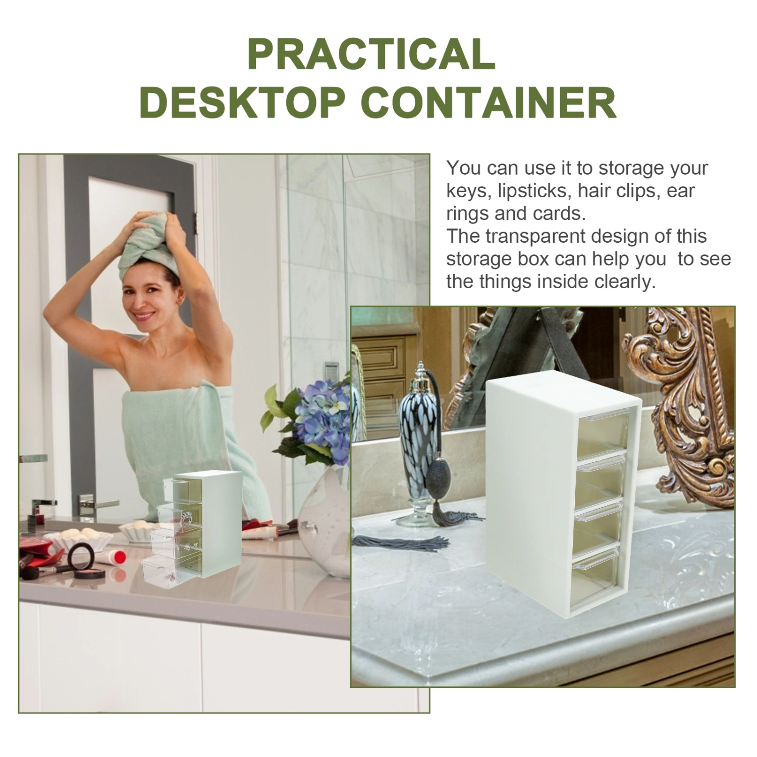  Jewelry Storage Box Multi Layer Storage Container Desktop Storage Holder
