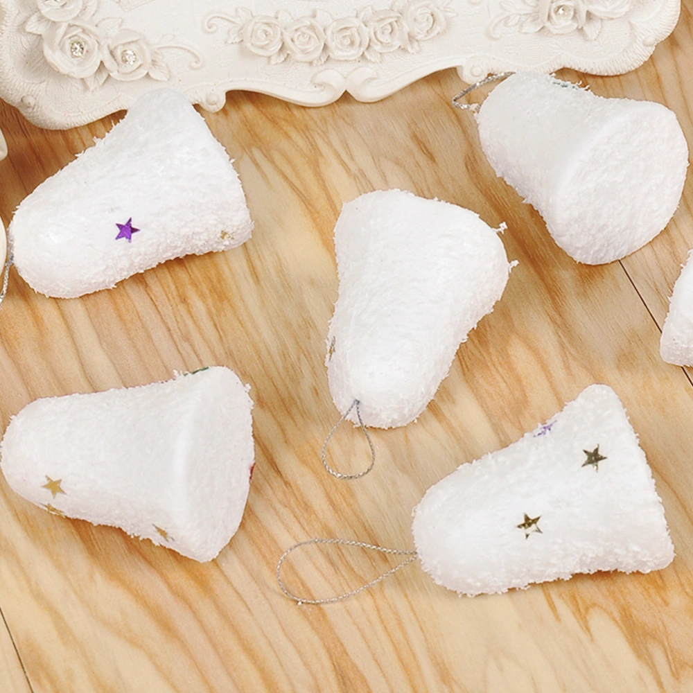 30pcs White Bell Ornament Christmas Pendant Hnging Craft Party Decor