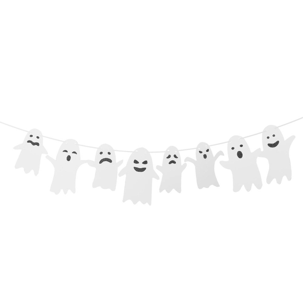 2 Sets Ghosts Banner Halloween Party Decorations Ghosts Strings Party Decor