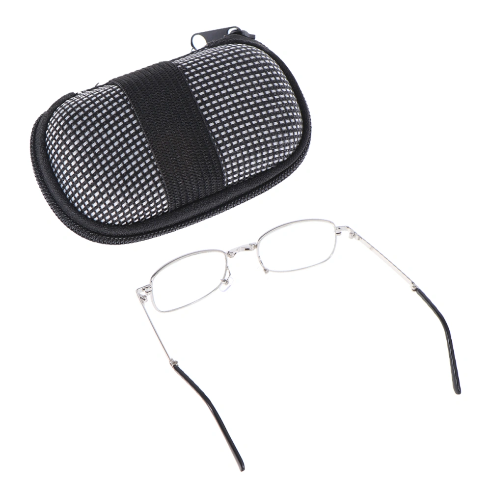 Anti-fatigue Clear Vision Folding Read Reading Glasses Eyewear +1.50 with Protective Pocket Hard Case