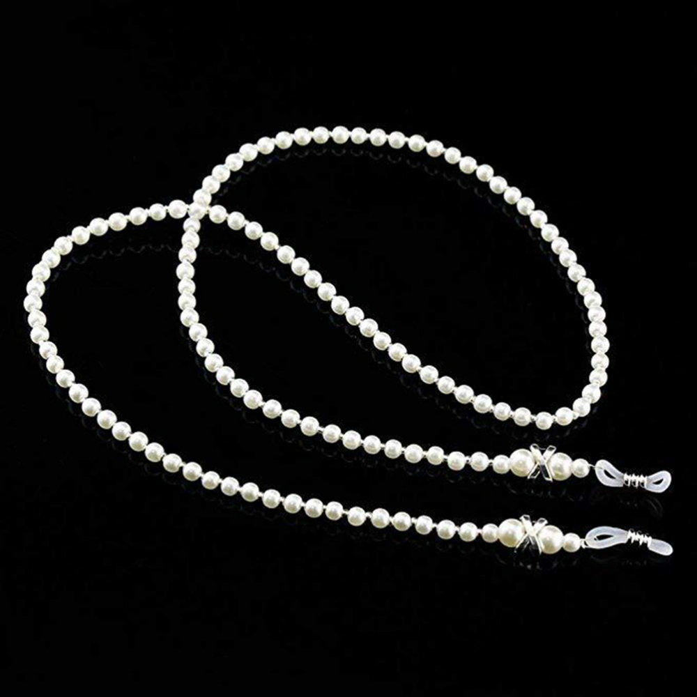 2pcs Pearl Eyeglasses Strap Eyeglass Chain Sunglasses Holder Strap Eyewear Retainer Lanyard