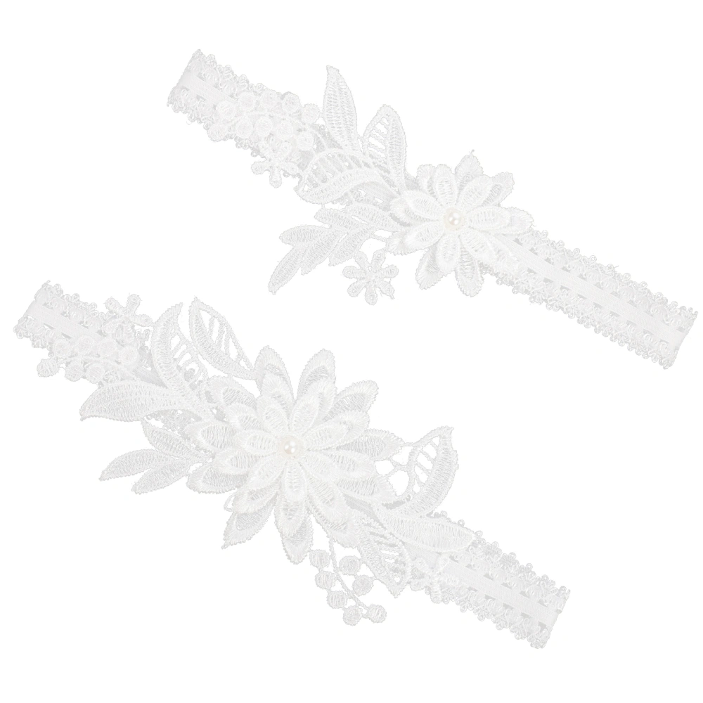 1 Pair Wedding Bridal Garters Bride Floral Garters Bridal Lace Leg Bands