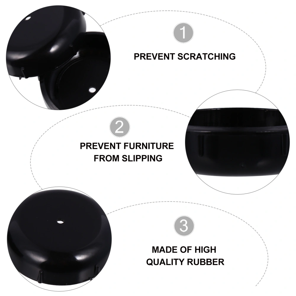 16 Pcs Plastic Furniture Feet Covers Practical Furniture Protectors (Black)