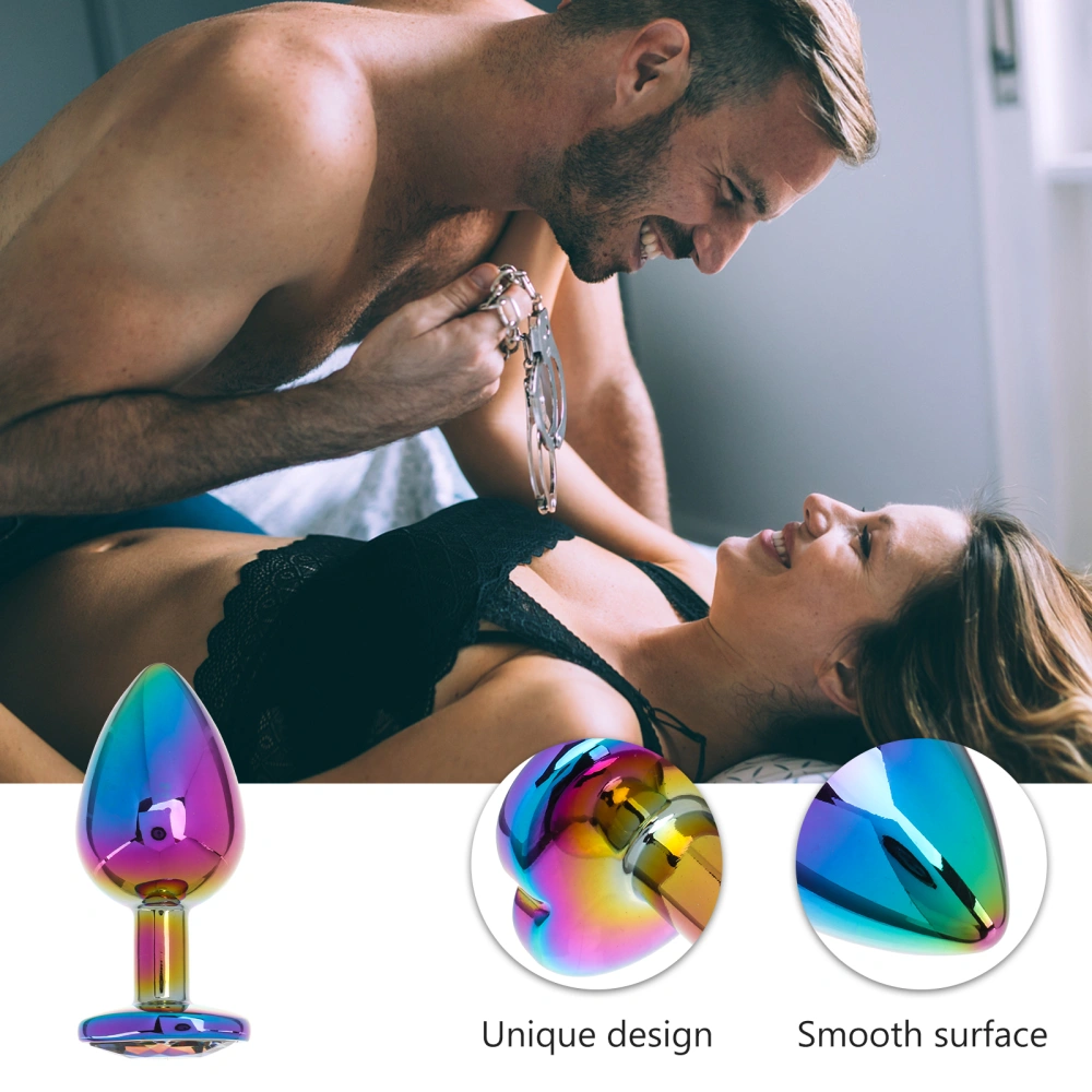 1PC Creative Metal Anal Plug Dazzling Color Butt Plug Adult Masturbation Supply