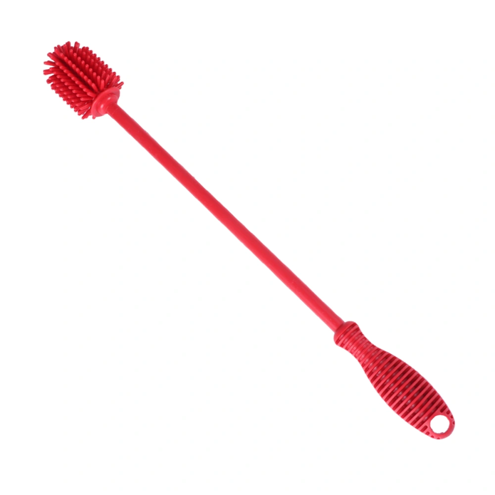 Long Handle Brush Glass Cup Cleaning Brush Baby Feeding Bottle Brush Kitchen Cup Brush Pacifier Brush (Red)