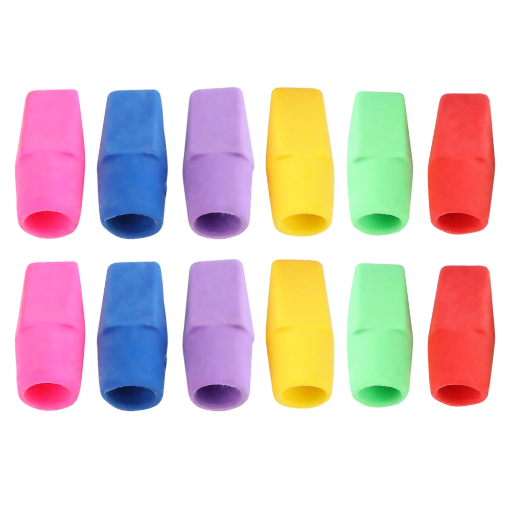 50PCS Pencil Eraser Colorful Erasers Students Stationery Gifts (Random Color)