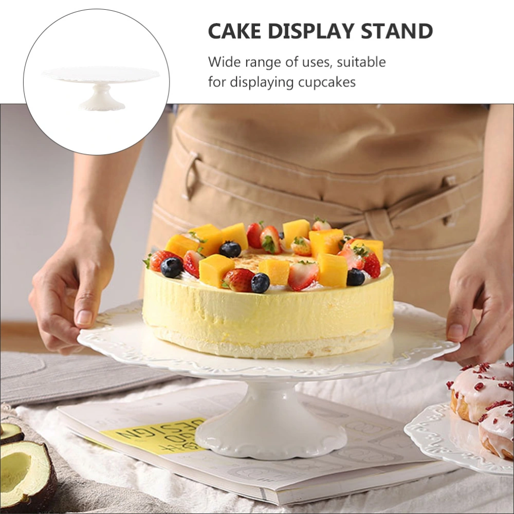 1pc Ceramic Cake Stand Cake Storage Tray Dessert Stand Creative Dessert Stand