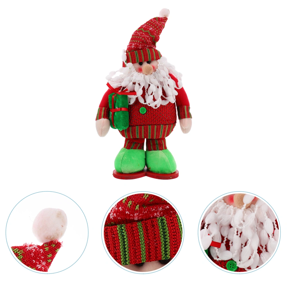 Cartoon Retractable Legs Santa Claus Christmas Doll Desktop Decoration Gift