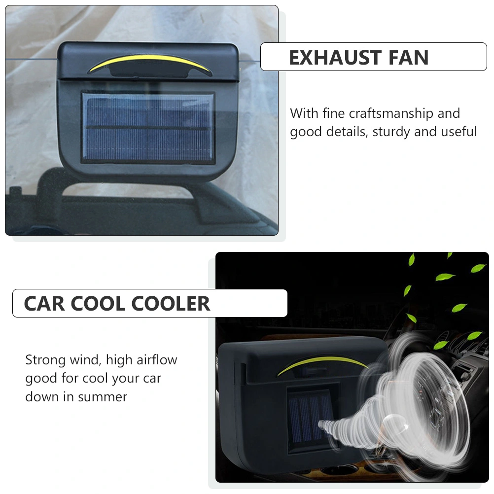 Sun Power Car Fan Air Vent Cool Cooler Ventilation System Radiator Exhaust Fan