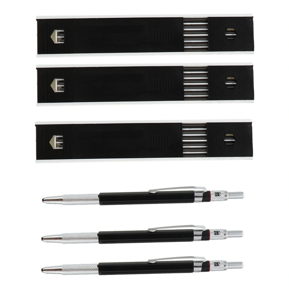 3 Sets Premium Metal Mechanical Pencils Drawing Pencils Engineering Pencils