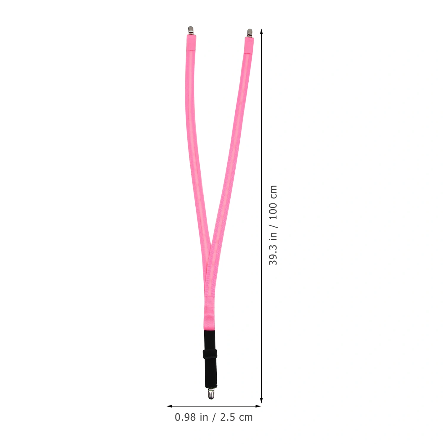 LED Clip-on Suspenders Glowing Adjustable Printing Elastic Y-shaped Braces Luminous Trouser Straps for Men Women (Pink)