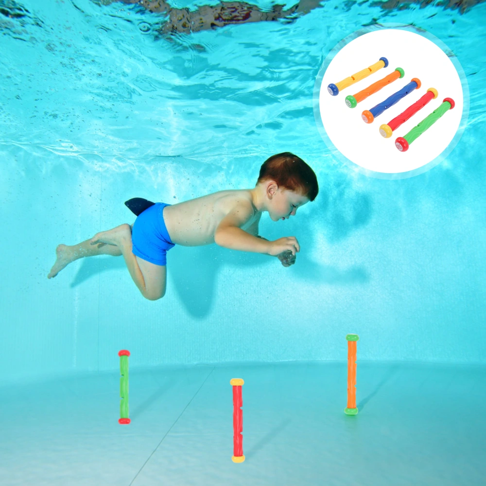 5pcs Dive Sticks Pool Diving Toys Summer Swimming Pool Toys for Kids Swim Toys