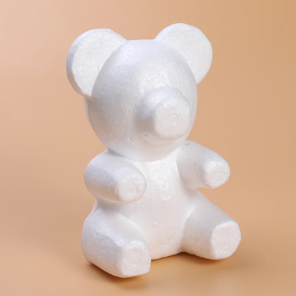 2pcs Modelling Polystyrene Bear Mould White Craft Balls for DIY Party Decoration Wedding Gift Flower Arranging (Height 20cm/Base Width 13cm)