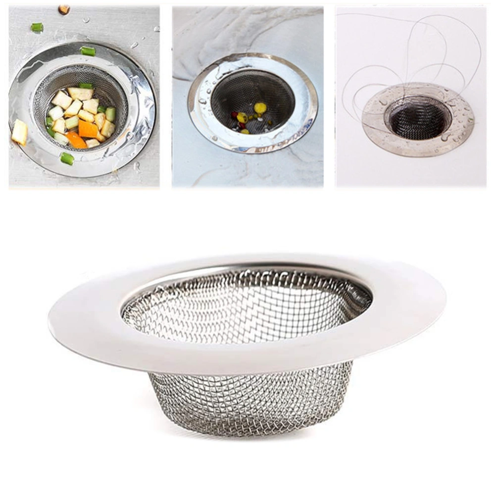 Non-magnetic Stainless Steel Mesh Sink Strainer Round Basket Strainer for Kitchen Bathroom - Medium