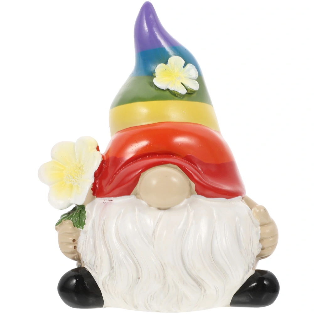 Adorable Resin Colored Garden Gnome Doll Home Gnome Decoration Handicraft