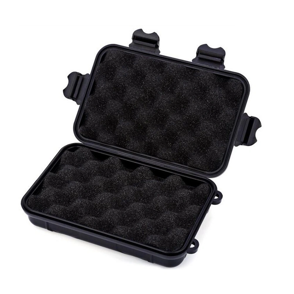 Anti-Pressure Shockproof Waterproof Box Container Plastic Dry Storage Box With Floating Survivor Emergency Dry Case For Outdoors (Black)