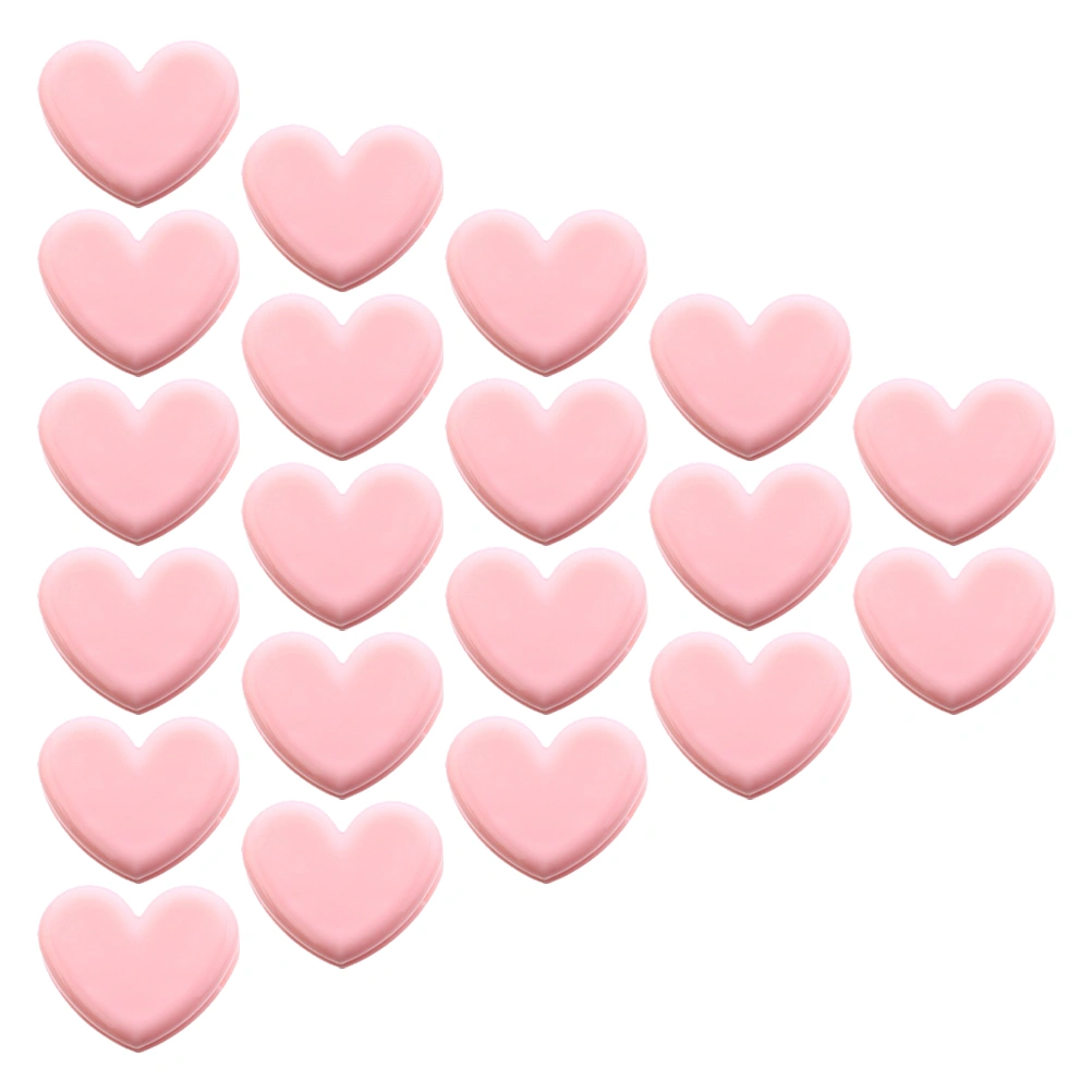 20pcs Heart Shape Design Plastic Clips Sealing Clamps Storage Clips (Pink)