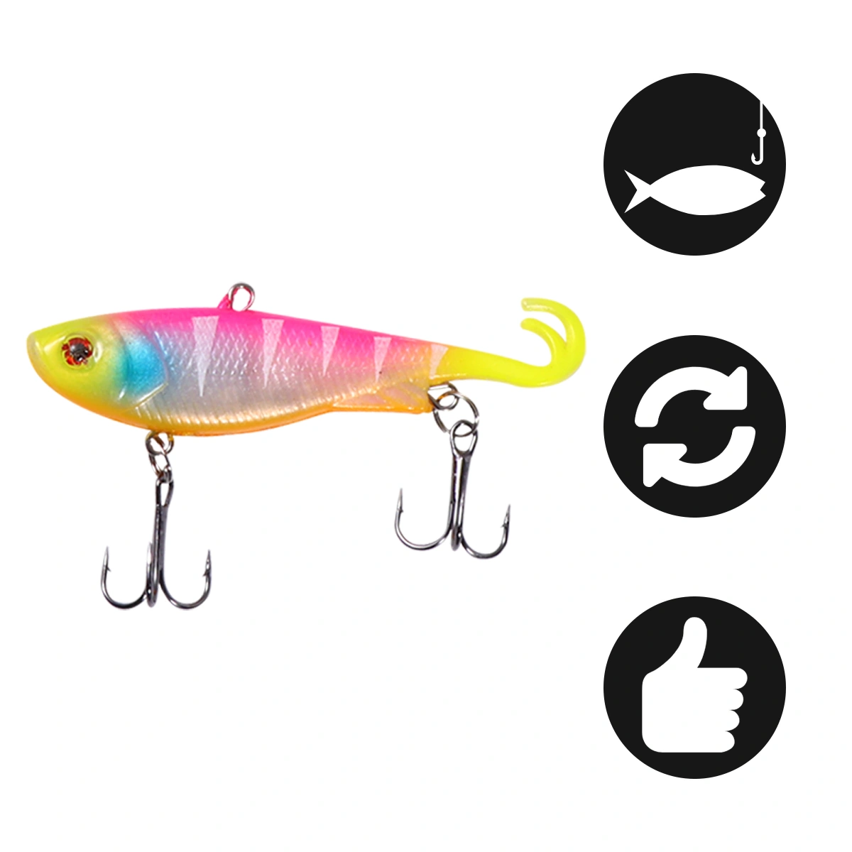 5 Pcs Artificial Fishing Lures Ice-fishing Lure Fishing Bait Fishing Tackle