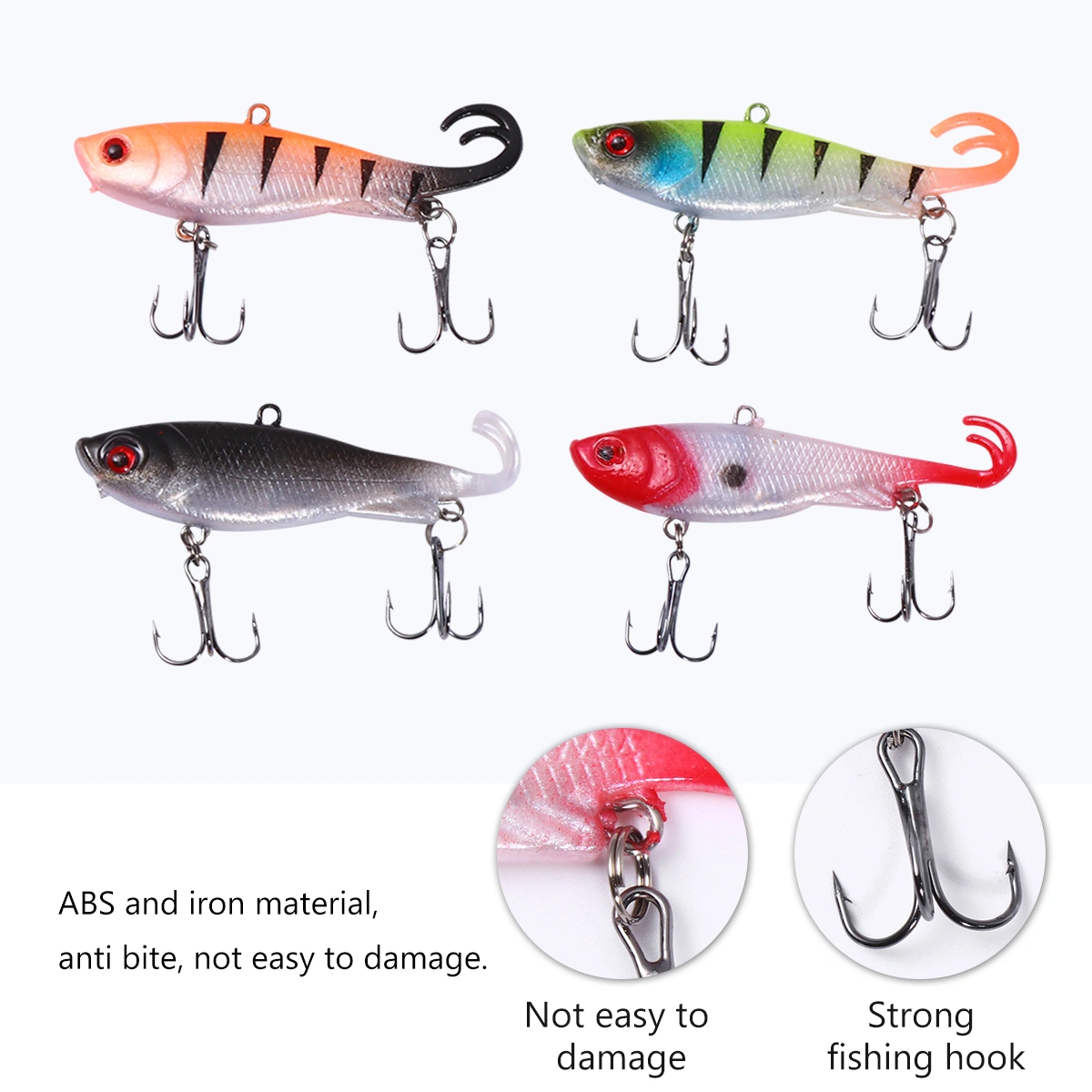 5 Pcs Artificial Fishing Lures Ice-fishing Lure Fishing Bait Fishing Tackle
