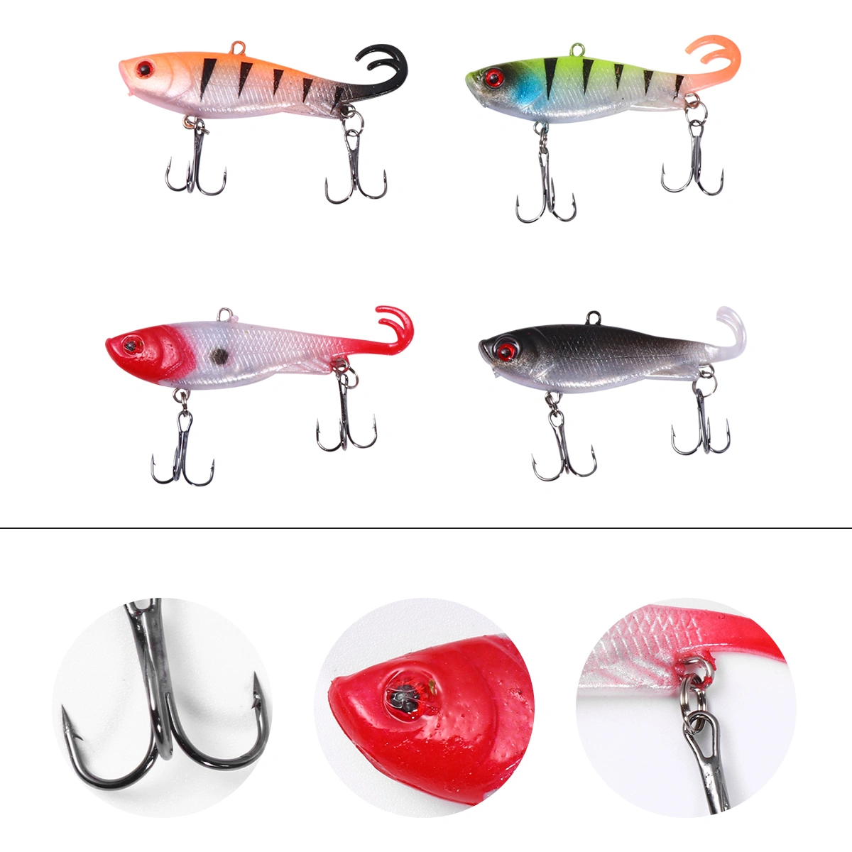 5 Pcs Artificial Fishing Lures Ice-fishing Lure Fishing Bait Fishing Tackle