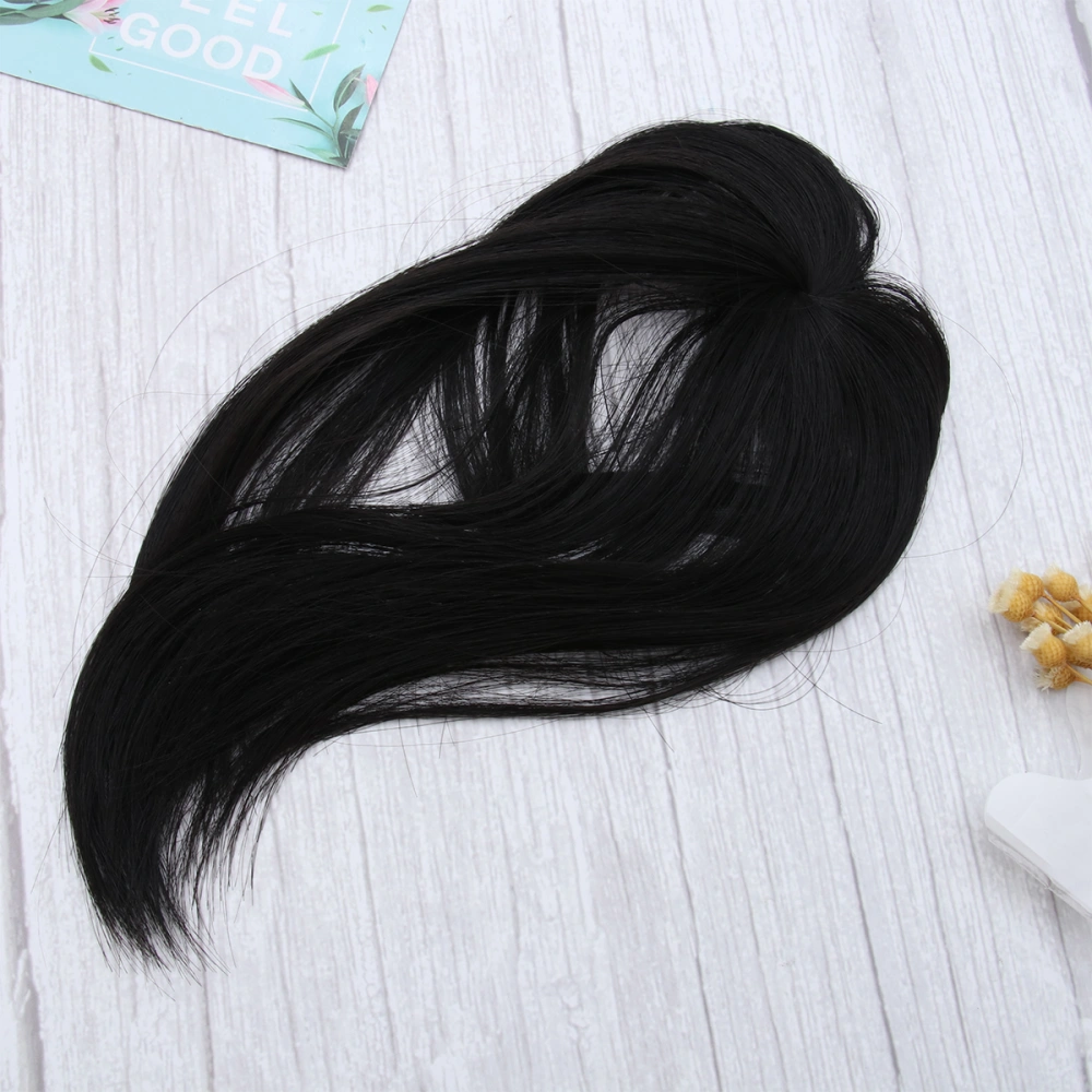 1PC Clip Bangs Invisible Seamless 3D Air Bangs Hair Wig Piece Hairpiece for Girls Lady (Black)