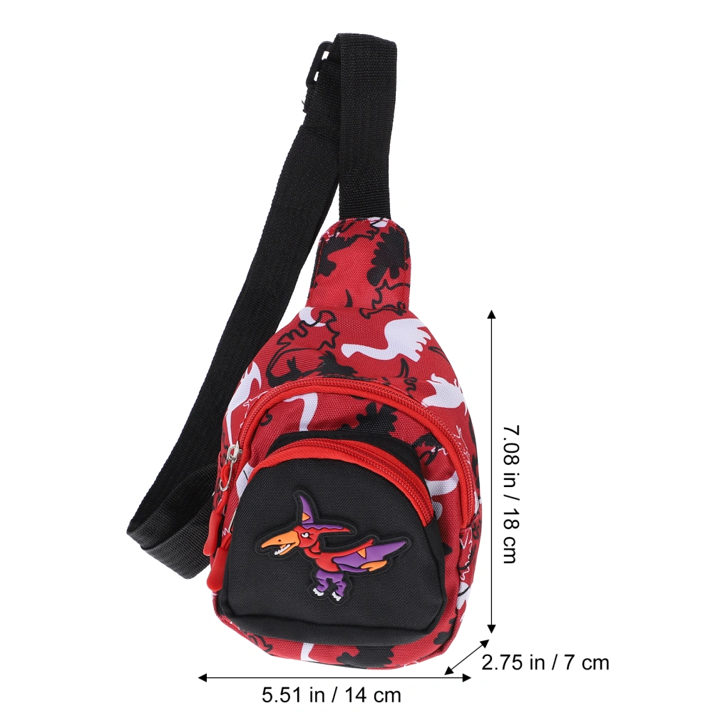 1 Pc Children Shoulder Bag Dinosaur Chest Bag Waist Bag Cross Body Bag