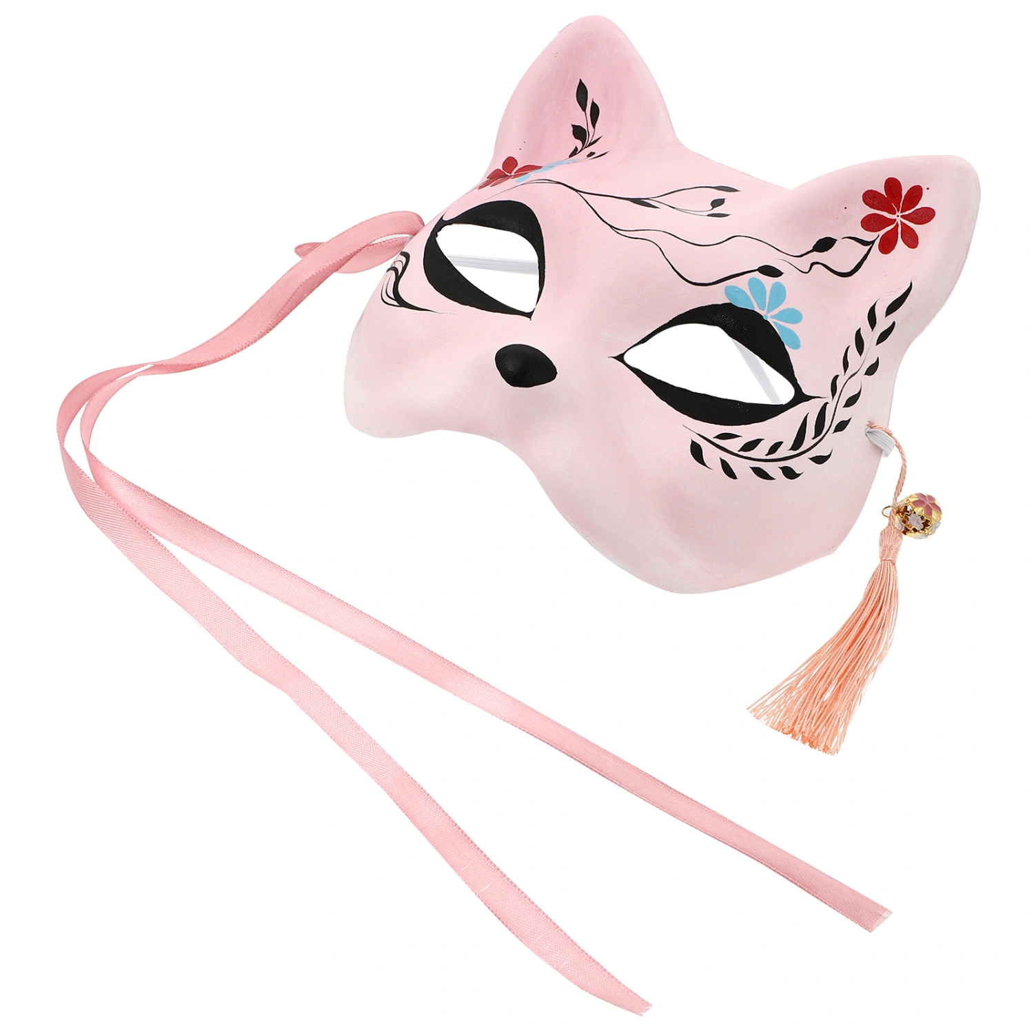 1Pc Party Decorative Mask Stage Performance Prop Half Face Cat Mask (Pink)