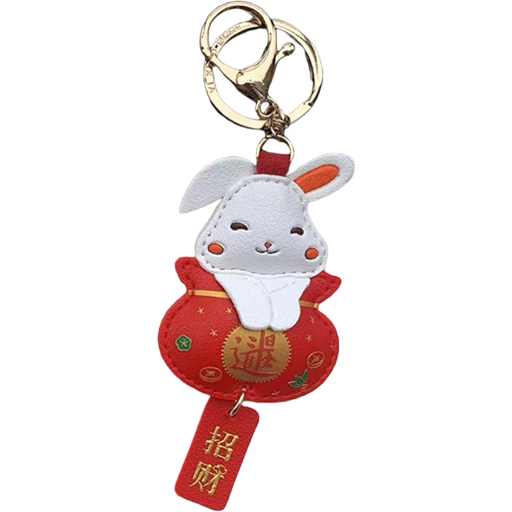 Adorable Key Chain Portable Keychain Bag Hanging Decor Decorative Bunny Keychain Bag Accessory