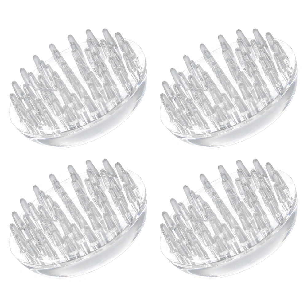 4pcs Carpet Protectors Clear Table Feet Covers Spiked Caster Cups (Adhesive)