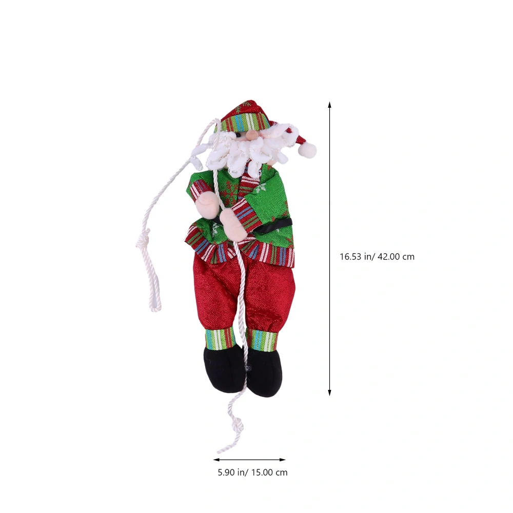 Adorable Climbing Rope Christmas Dolls Ceiling Pendant Funny Hanging Doll