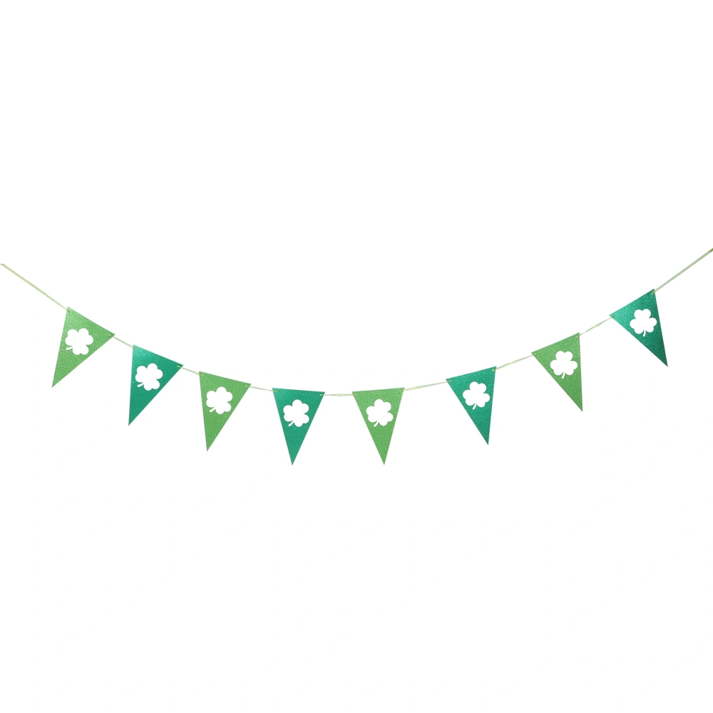 1pc St. Patrick's Day Decorative Clover Banner Party Decoration Party Supplies