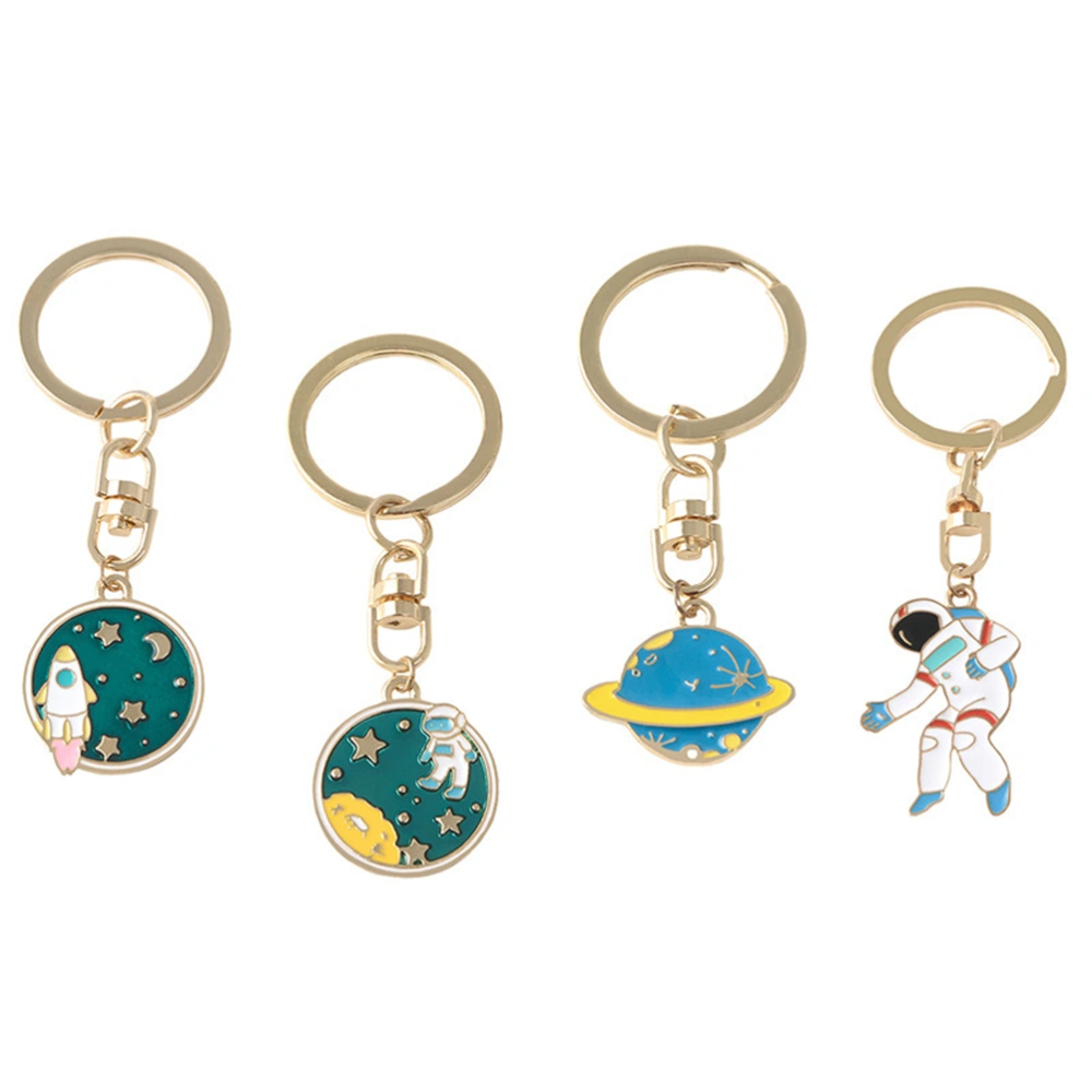 4pcs Key Chain Key Ring Keychain Pendant Key Ring Space Aviation Pilot Series for Friends (Random Style)