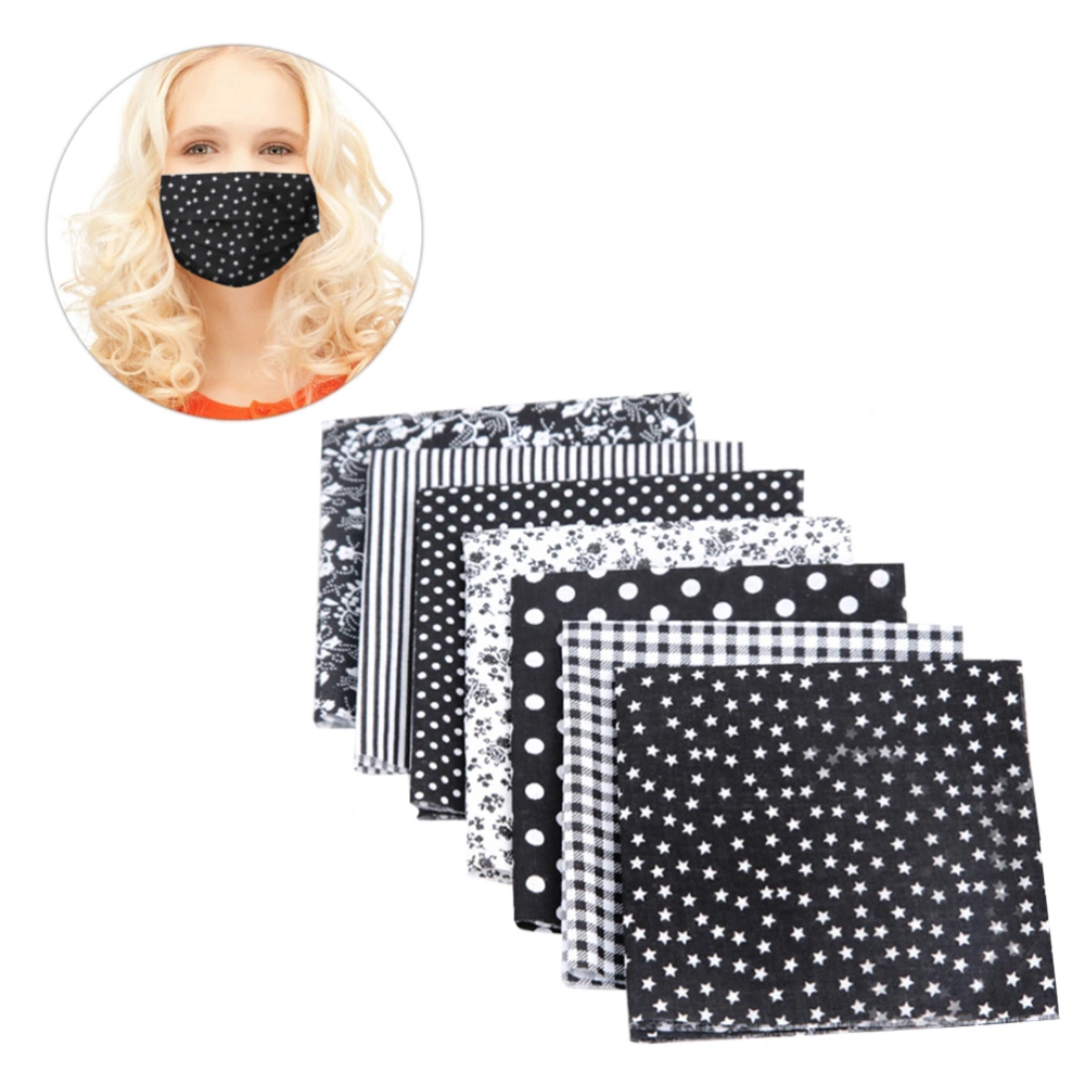 1 Set DIY Cloth Masks Self-made Anti-dust Mask Materials Face Mask Kit DIY Mask Tool Durable Handmade Supplies for Home Kids (Black)