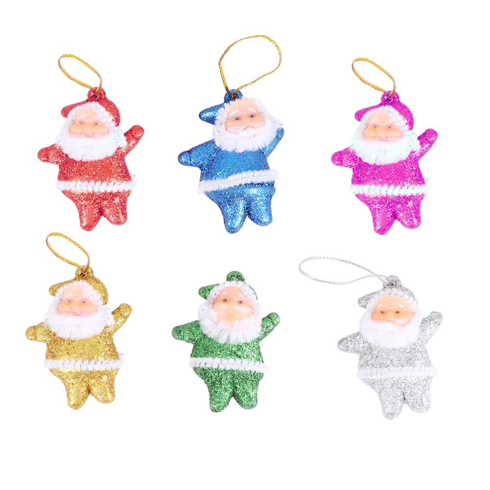 36pcs Adorable Santa Hanging Ornament Creative Christmas Pendant Party Supplies