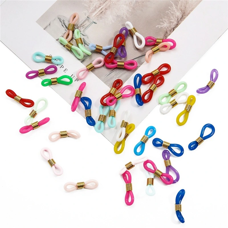 40pcs Eyeglass Chain Ends Eyeglass Anti Skid Chain Connectors Glasses Chain Ends