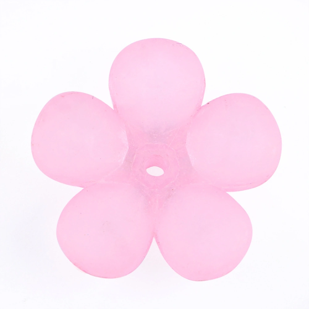 380PCS DIY Jewelry Making Accessories Decorative Acrylic Flower Beads Craft Ornaments for Home Shop (Random Color)