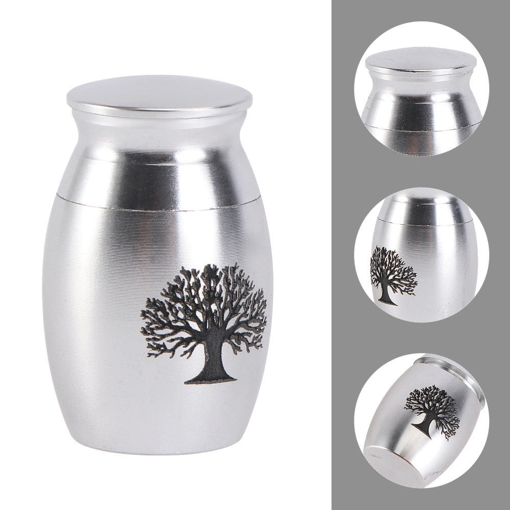 1Pc Pet Cinerary Casket Stainless Steel Pet Urn Classic Pet Ash Urn Can