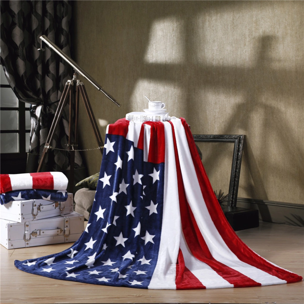 150x200cm Flag Blankets Lightweight Flannel Blanket Warm Bed Couch Blanket for Home and Travel (US Flag)