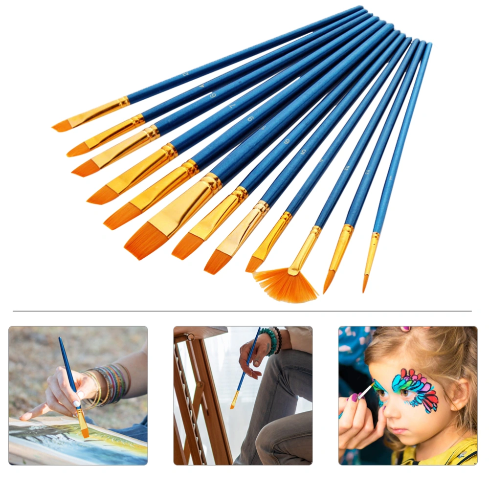 1 Set Watercolor Painting Brushes Nylon Paintbrushes Professional Paintbrushes