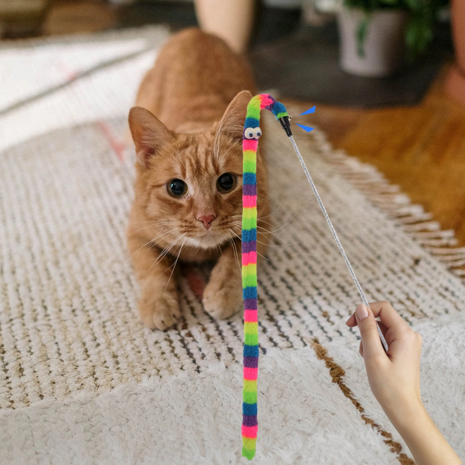 2pcs Kitten Stick Toys Household Cat Toys Interactive Kitten Toys Indoor Cat Toys