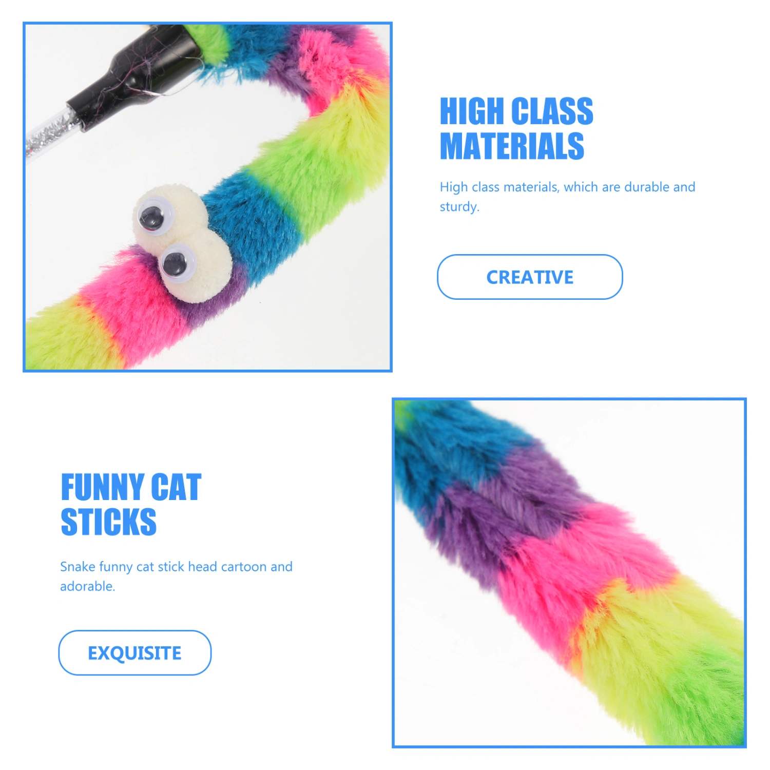 2pcs Kitten Stick Toys Household Cat Toys Interactive Kitten Toys Indoor Cat Toys