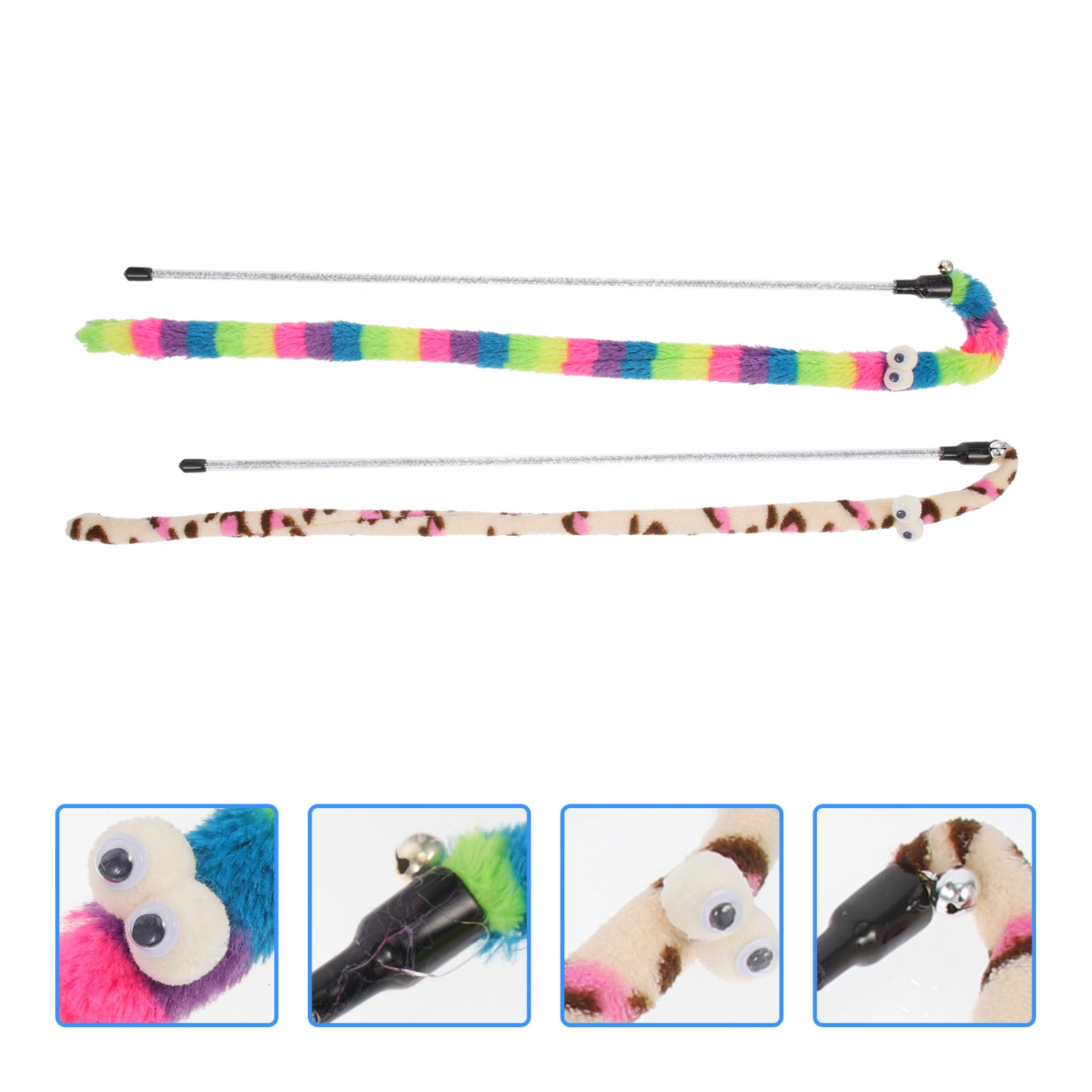 2pcs Kitten Stick Toys Household Cat Toys Interactive Kitten Toys Indoor Cat Toys